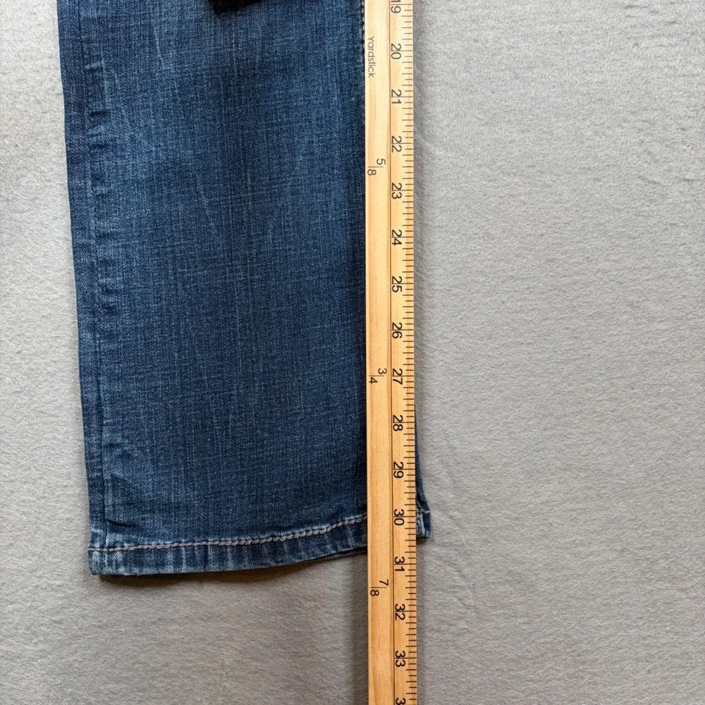 BKE Aiden Straight Leg Mens Jeans 33R Medium Wash Contrast‎ Stitch Denim